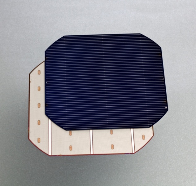 Large-format screen-printed metallized p-type silicon MWT-PERC solar cell with 20.2 % efficiency - manufactured at the PV-TEC Fraunhofer ISE.jpg
